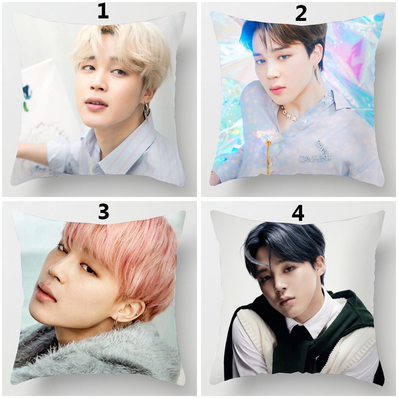 Vỏ gối polyester in hình nhóm nhạc Bts K-Pop kích thước 45x45cm