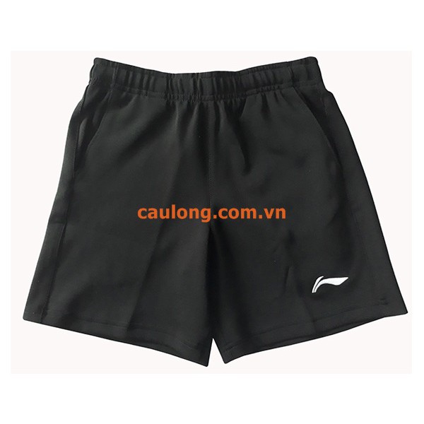 Quần Short Cầu Lông Nam Nữ Lining trơn Đen ( thun co dãn 4 chiều )