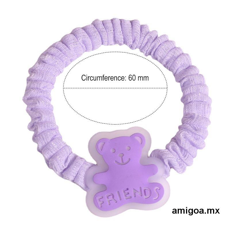 ✨✨Dây Buộc Tóc Xếp Ly Họa Tiết Gấu Dễ Thương Cho Nữ Sinh