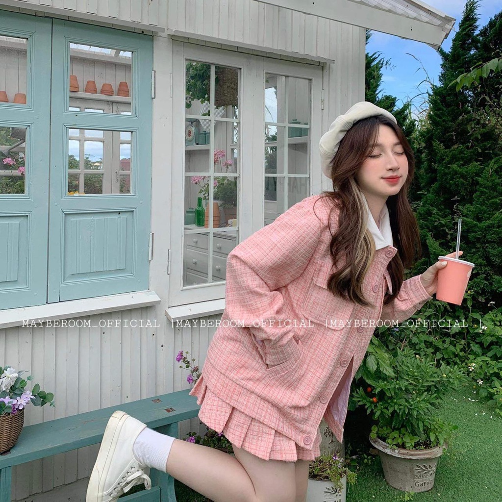 Set Dạ Tweet Mềm Xinh Thiết Kế Tween Set Mayberoom