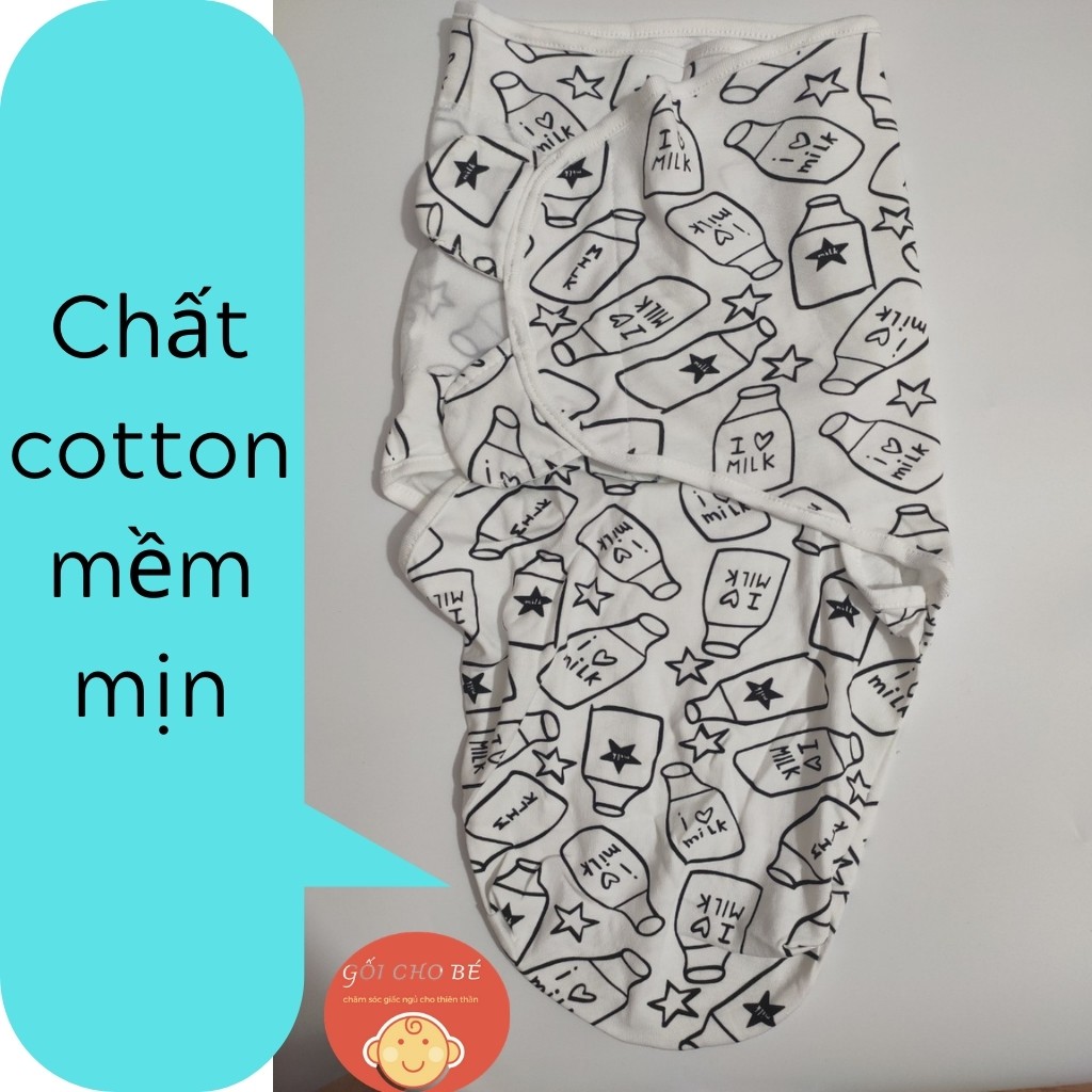 Ủ kén CHÍNH HÃNG Ủ kén SUNNOZY SWADDLE cotton sơ sinh