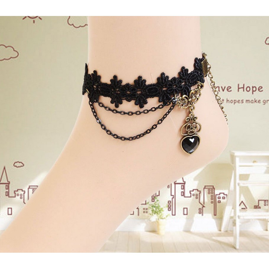 (2 mẫu tay chân) Lăc tay Choker tatoo vòng tay tua rua thiết kế thời trang quà tặng thời trang xinh xắn cá tính Hàn quốc