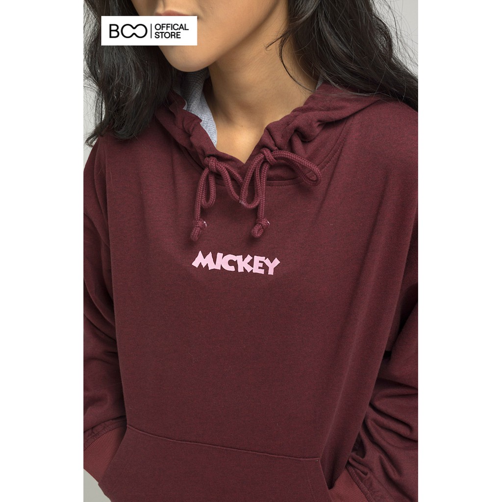 Áo Hoodie Nỉ Có Mũ Nữ BOO Dáng Rộng In Graphic Mickey Dễ Thương Cao Cấp Nhiều Màu