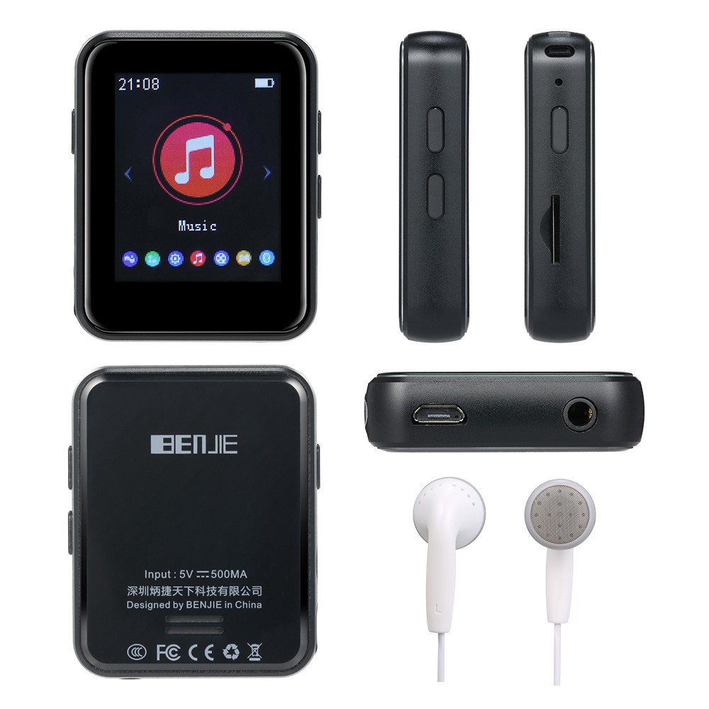 Máy Nghe Nhạc Mp3 Bluetooth Benjie X1 Màn Hình Cảm Ứng 8gb Và Phụ Kiện