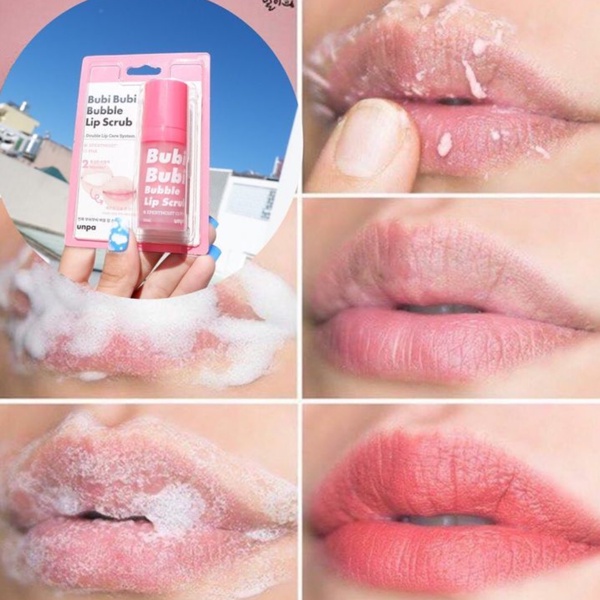 Gel Sủi Tẩy Tế Bào Chết Siêu Mềm Môi Unpa Bubi Bubi Bubble Lip Scrub