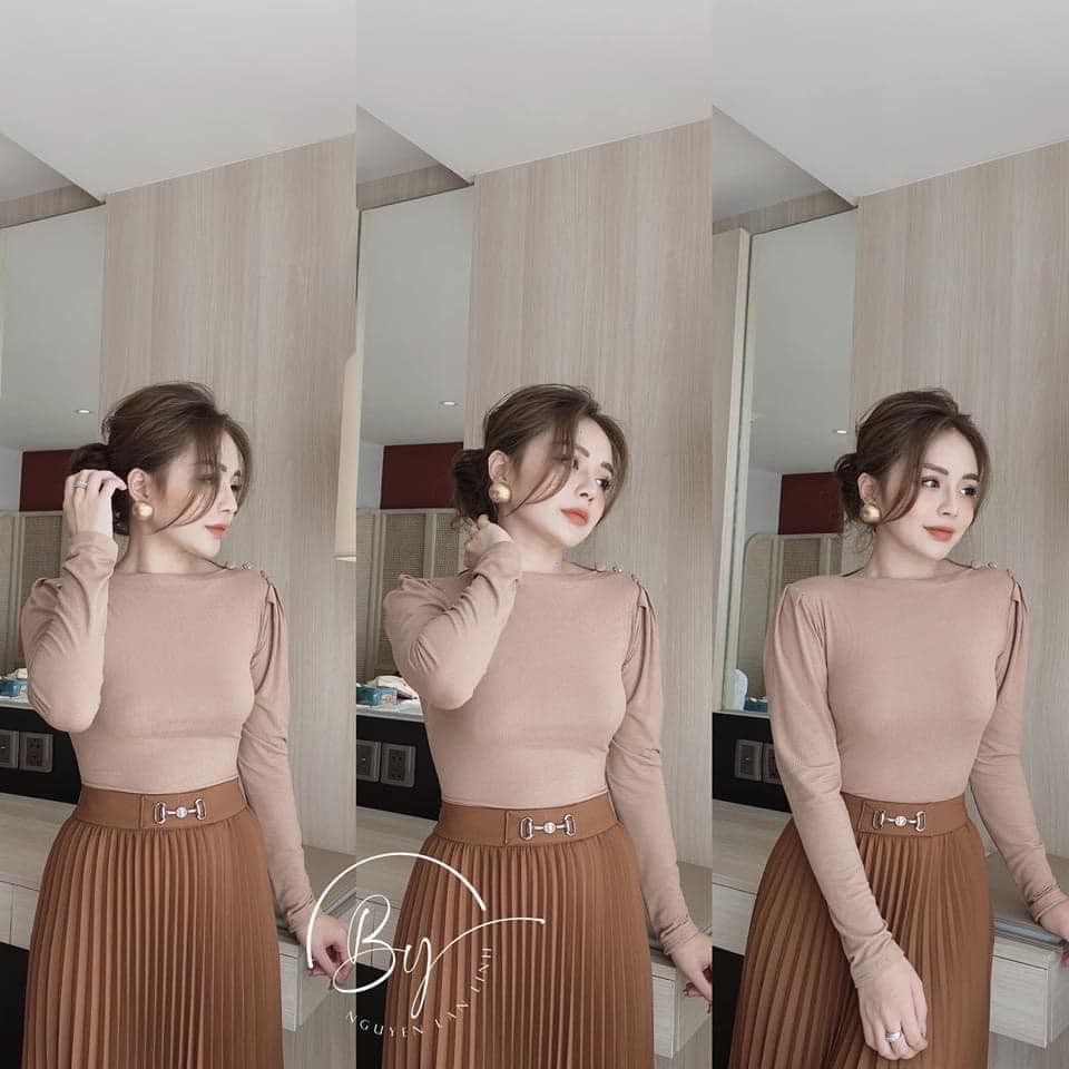 Bán sỉ áo thun Zip dài tay khuy bọc | BigBuy360 - bigbuy360.vn