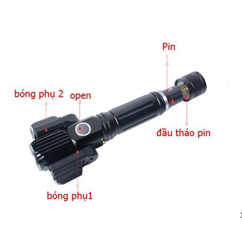 Đèn Pin Cầm Tay 3 Pha Siêu Sáng Xoay 360 Độ Tiện Dụng