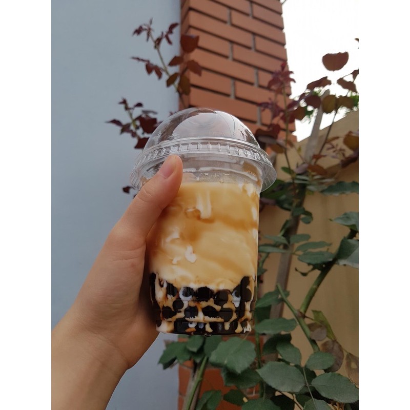 Cốc nhựa 360ml có nắp (mua cốc tặng ống hút)