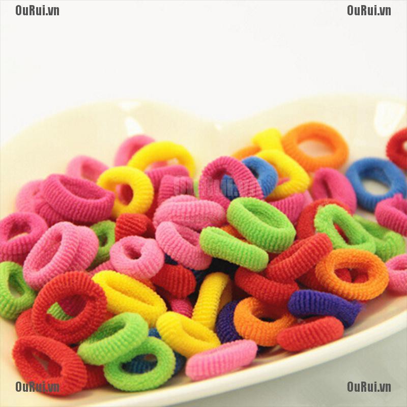 Set 90 Dây Cột Tóc Co Giãn Xinh Xắn Cho Bé Gái