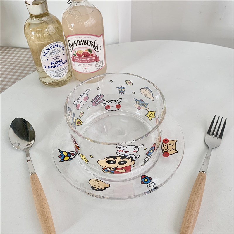 Ly, Cốc Tách Thủy Tinh Hình Shin Cậu Bé Bút Chì Crayon Shin-chan Vui Nhộn