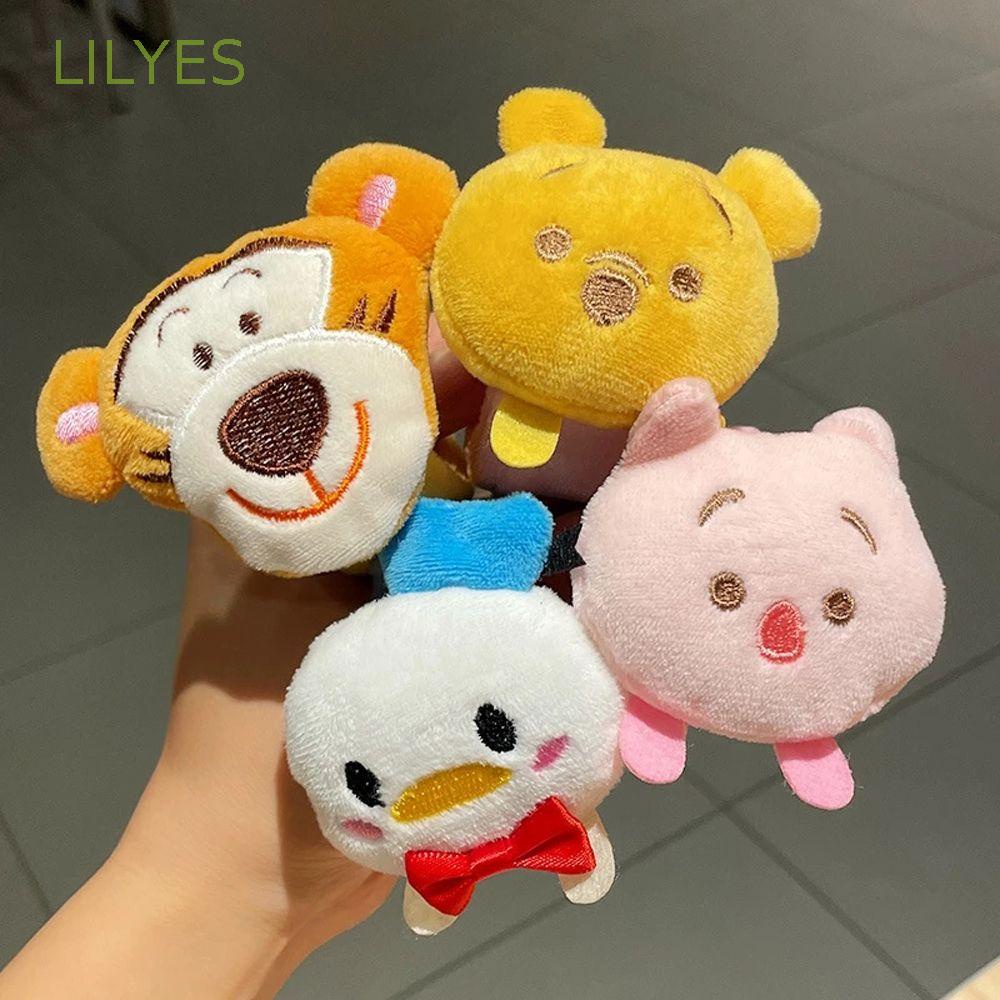 Lilyes Vòng Tay Gắn Nhẫn Họa Tiết Gấu Pooh Hoạt Hình Nhồi Bông Sáng Tạo