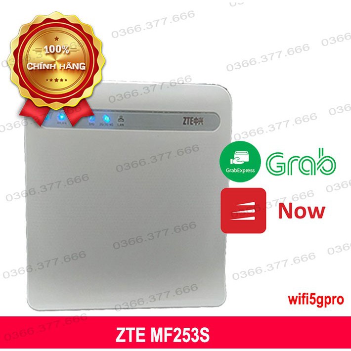 Bộ phát wifi từ sim 4g ZTE MF253S hỗ trợ 20 tới 32 thiết bị cùng truy cập