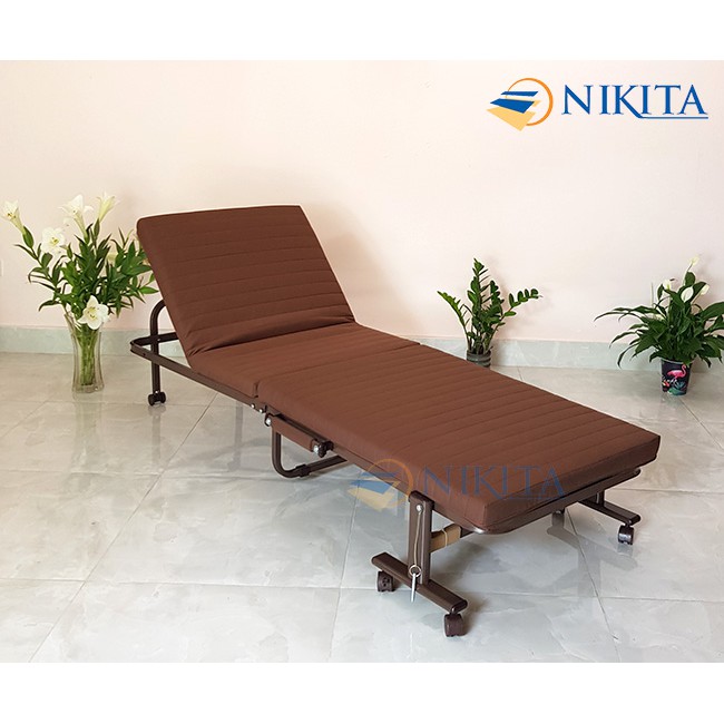 Giường gấp nâng đầu Nikita - HQ, kích thước từ 65cm đến 120cm, SP chính hãng Nikita - BH 12 tháng