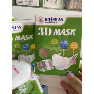 Khẩu trang 3d mask khánh an kháng khuẩn. hộp 10 cái