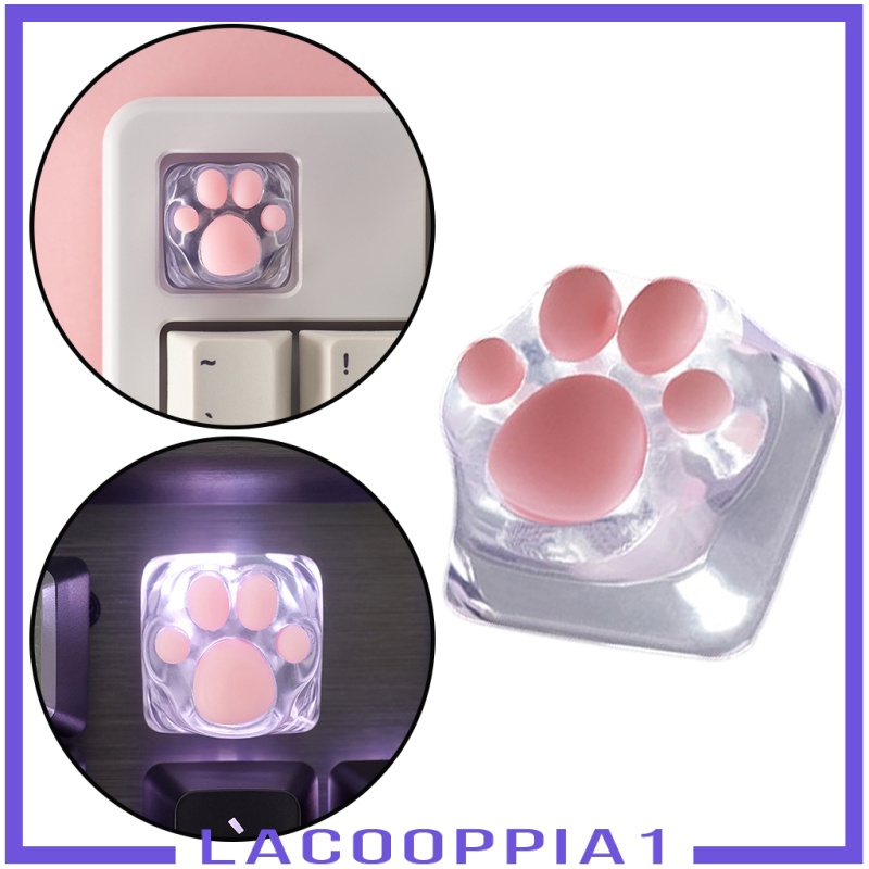 [LACOOPPIA1] Transparent Cat Paw Keycaps Machinery Keyboard keycaps Base for Game Players