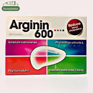 ARGININ 600 HỘP 60 VIÊN- BỔ GAN, GIẢI ĐỘC TĂNG CƯỜNG CHỨC NĂNG GAN, BẢO VỆ TẾ BÀO GAN