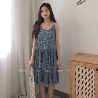 Váy voan hàn 2 dây - fb hồng hạnh phạm