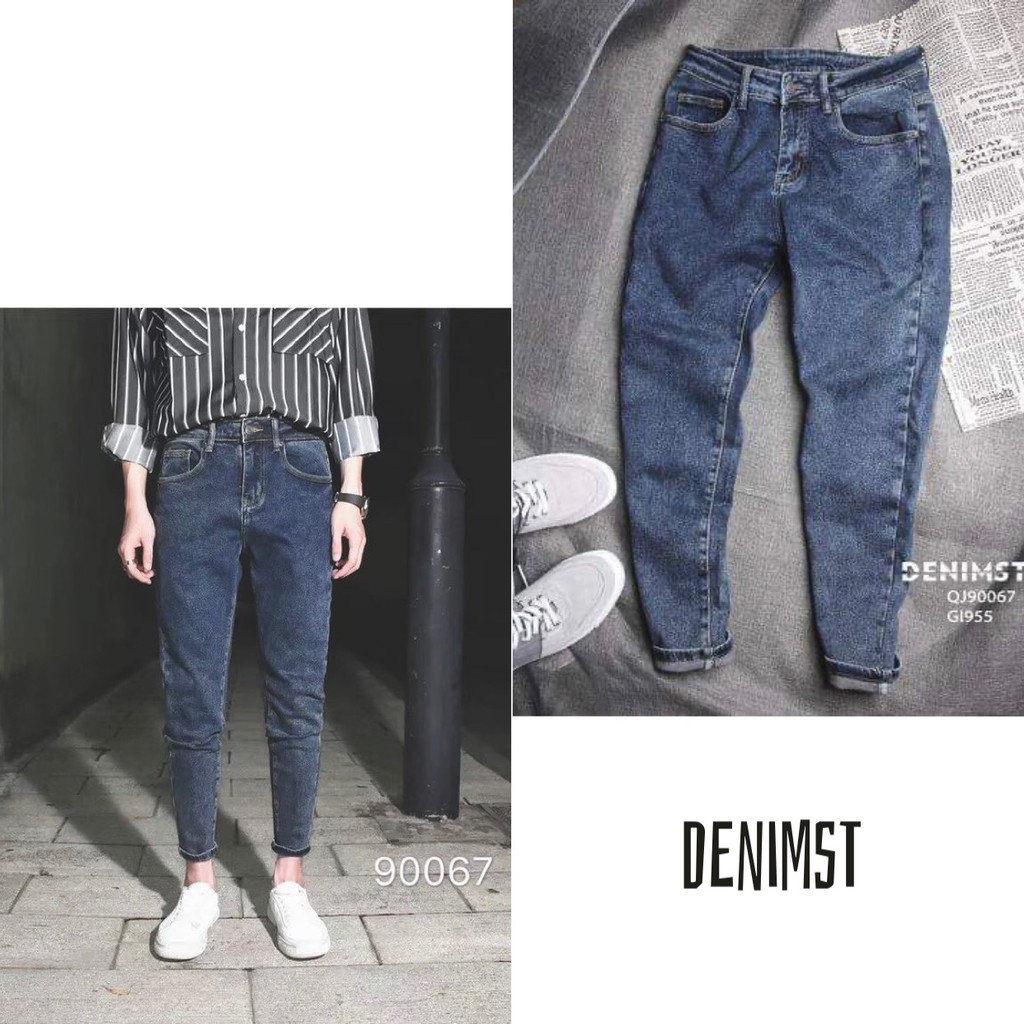 Quần Jeans Xanh Đậm Trơn DNS 90067