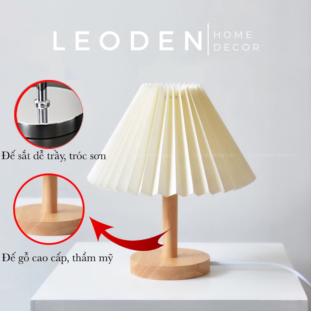 Đèn ngủ để bàn decor phòng ngủ điều khiển từ xa hình nấm, đèn ngủ thông minh ánh sáng 3 màu  đẹp  - LEODEN Decor