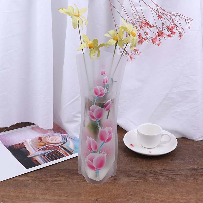 Bình Cắm Hoa Bằng Nhựa Pvc Có Thể Gấp Gọn Tiện Lợi