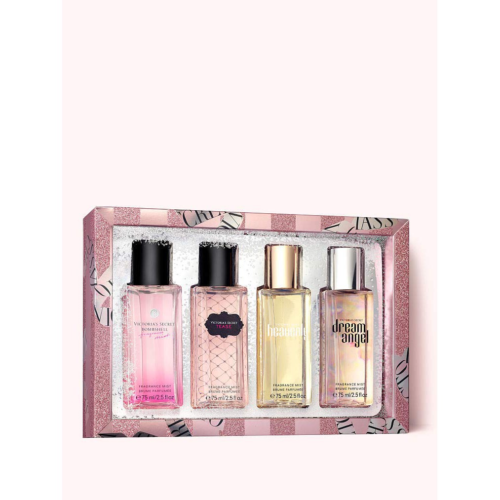 Set 4 chai xịt thơm Victoria Secret Luxury Fragrance Mist (4x75ml)