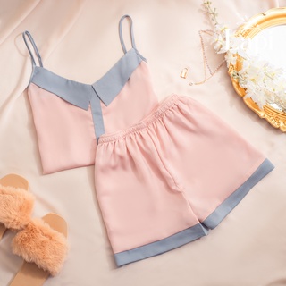 Bộ đồ ngủ hai dây quần short lapi bdn17