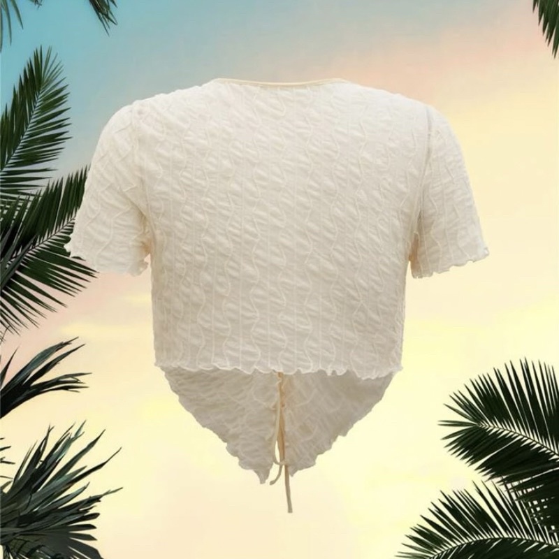 ÁO NỮ PHONG CÁCH Y2K CÓ DÂY KÉO TRƯỚC NGỰC CỔ CHỮ V TRENDY GIÁ RẺ CROPTOP ÔM