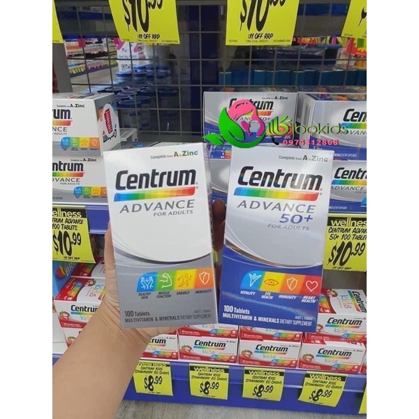Viên uống vitamin tổng hợp Centrum Advance for Adults