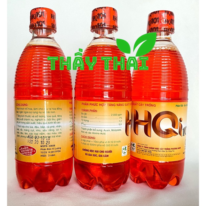 [FREESHIP-GIÁ GỐC] Phân bón HQ 101 500ml, kích thích ra hoa, sinh trưởng, giảm rụng hoa dùng hoa lan, xoài, f95