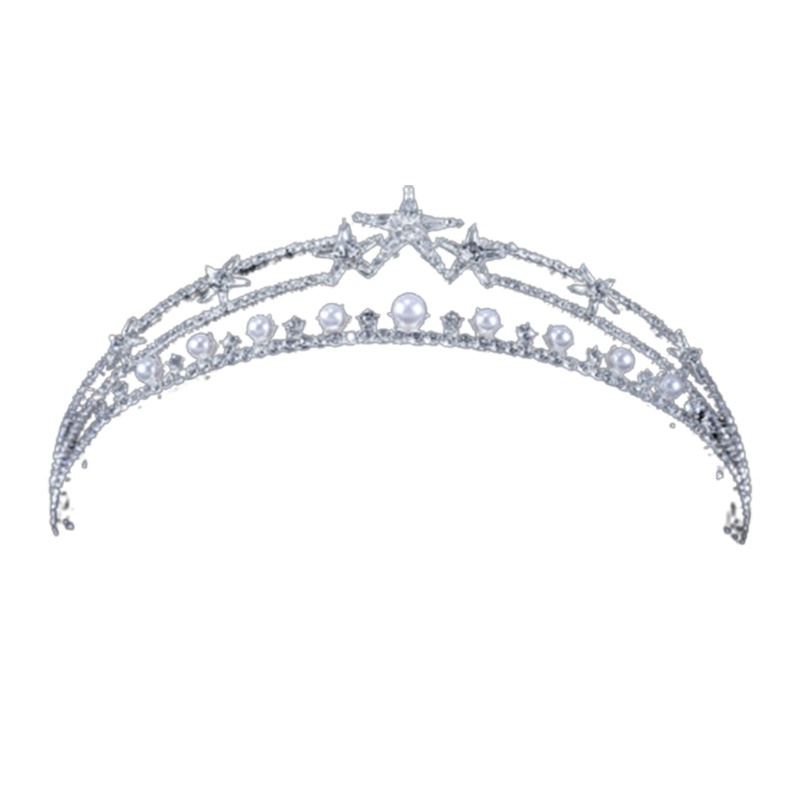 Cài Tóc Hình Vương Miện Đính Ngọc Trai Nhân Tạo Thời Trang