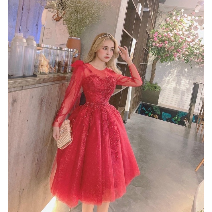 Ms1231v ĐẦM XOÈ CÔNG CHÚA NƠ VAI full size S/M/L/xL ( ảnh và video do chủ chủ shop tự chụp 1000%)