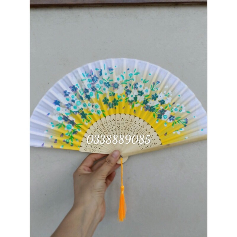 Quạt cổ trang có tua siêu đẹp, trang trí oản tài lộc, cháp bánh, cháp nước, decor,hàng đẹp và có sẵn