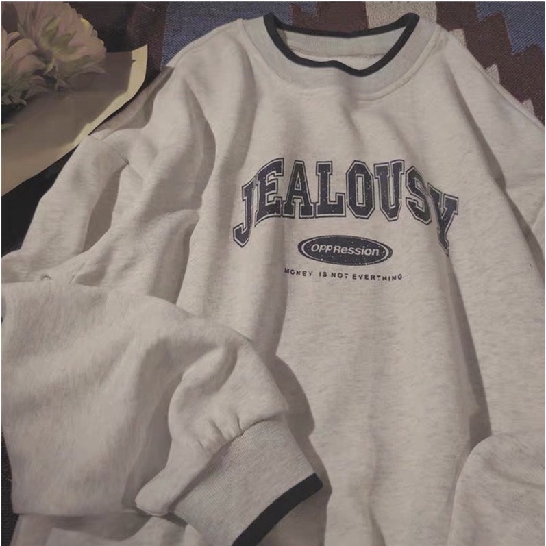 [ ẢNH THẬT ] ÁO SWEATER XÁM JEALOUSY FORM RỘNG TAY BỒNG (ẢNH THẬT Ở CUỐI)