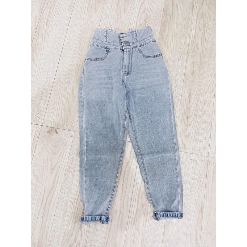 Quần jean nữ dáng baggy đan sau lưng tôn dáng hottrend - Quần jean baggy nữ dây đan chéo sau lưng tôn dáng - CM Shop