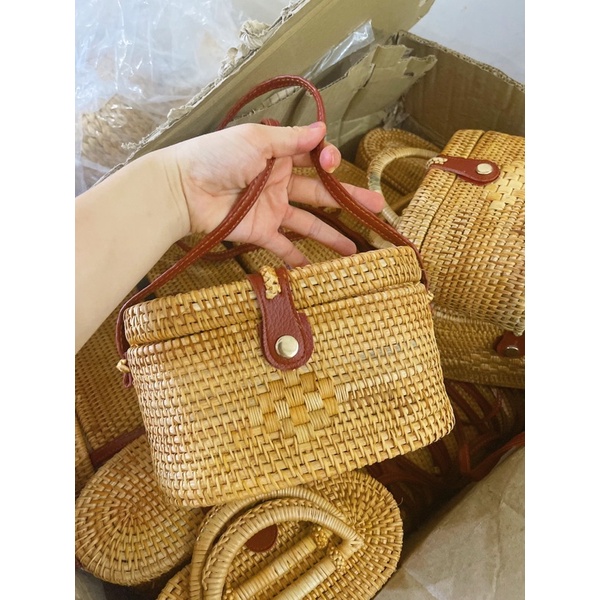 Túi mây/túi cói phong các boho vintage thời trang độc lạ