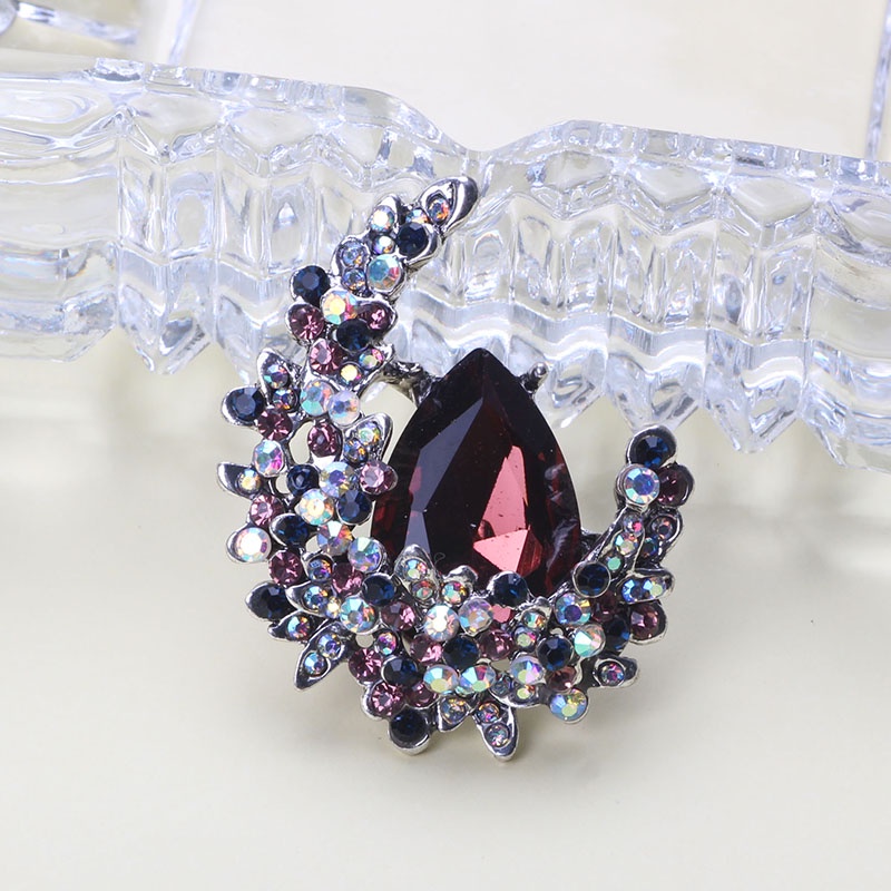 Ghim Cài Áo Bằng Thủy Tinh Cỡ Lớn Đính Đá Pha Lê Phong Cách Bohemian Cổ Điển Sang Trọng