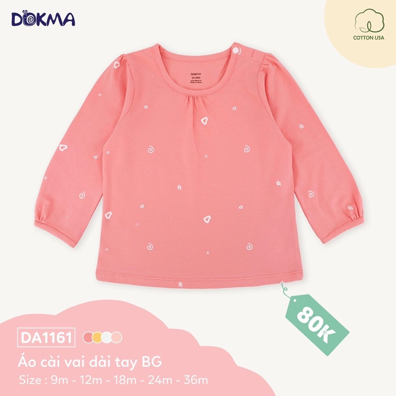 Áo Dài Tay Bé Gái hàng Dokma chất đẹp -mềm mại đem lại sự thoả mái cho bé🥰🥰🥰👌👌👌