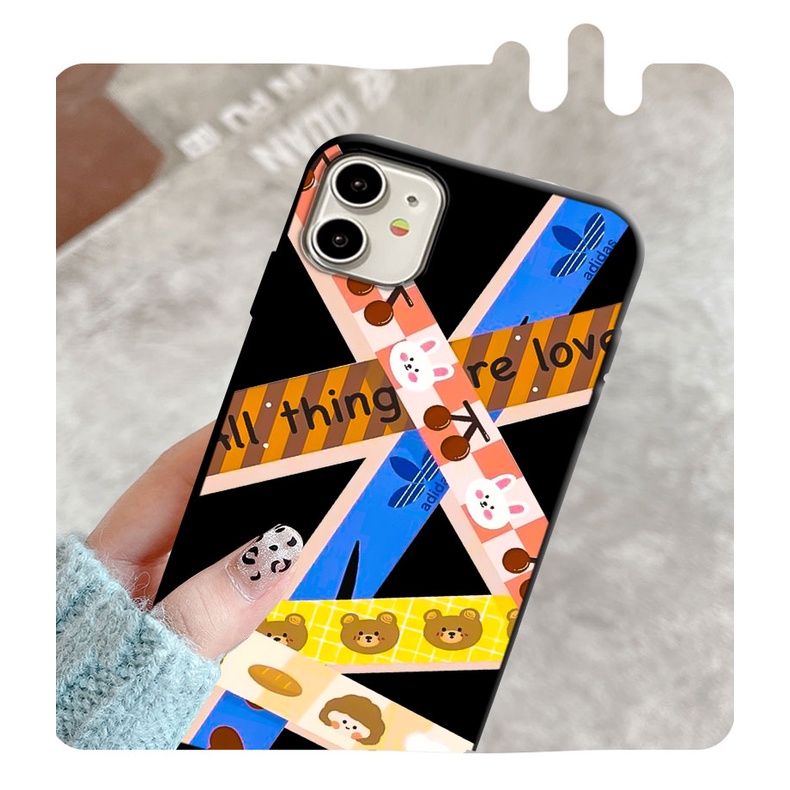 Ốp điện thoại TPU silicon mềm họa tiết ruy băng cho iPhone 13 12 11 Pro Max Mini X XR XS Max 8 7 6 Plus SE 2020