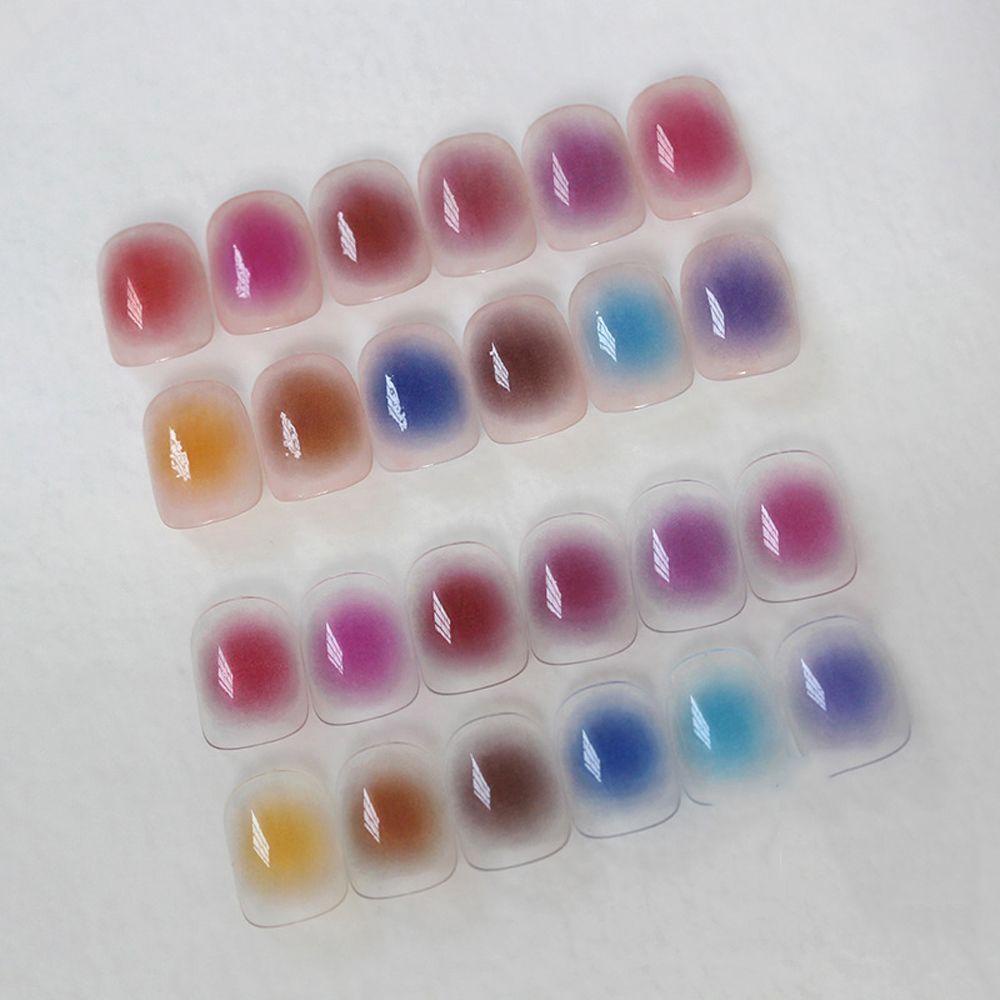 Nhãn Dán Móng Tay Má Hồng/Tócóc Nhiều Màu Trong Suốt Hình Trái Tim Phong Cách Vintage Thời Trang Cho Nữ