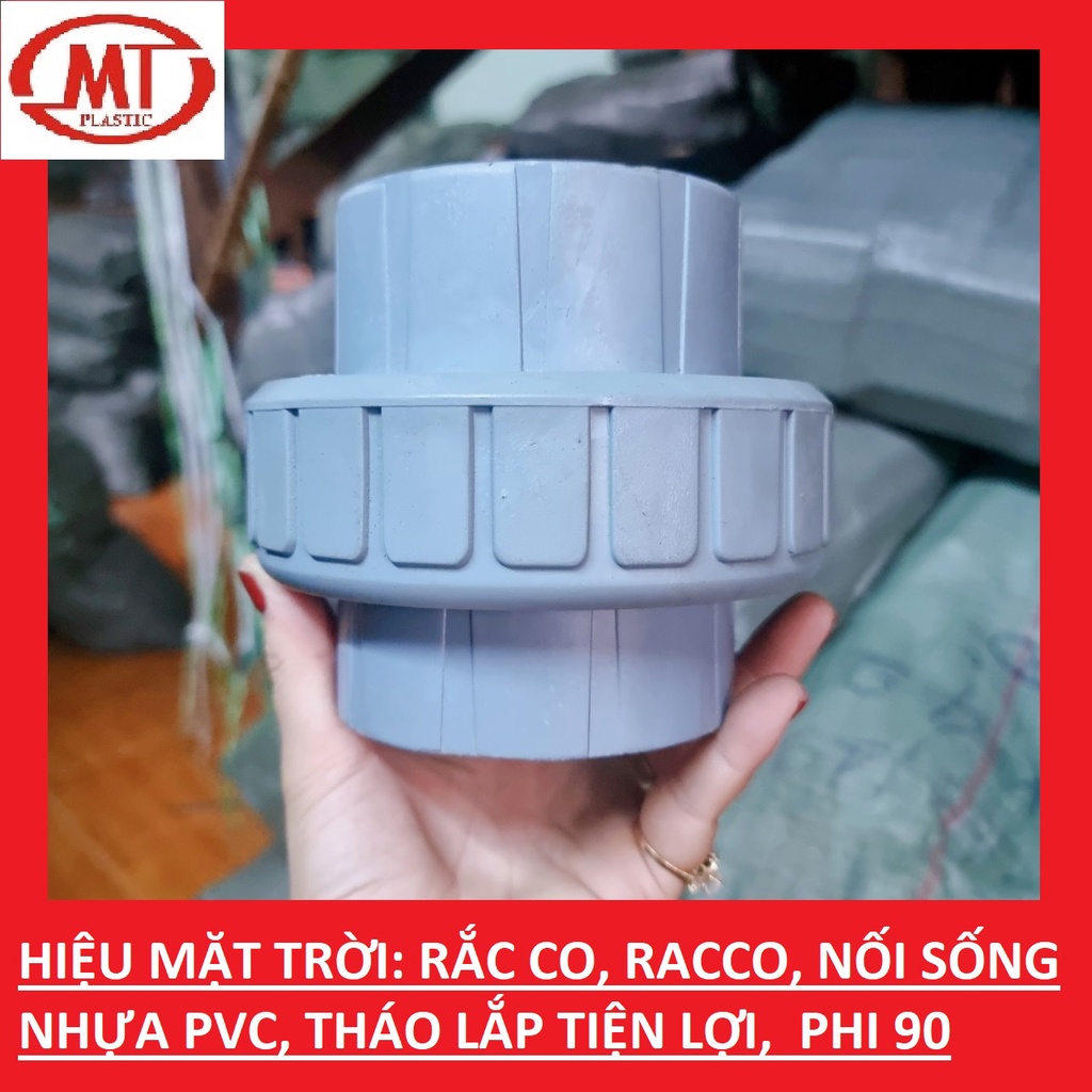 Ron racco PVC size 90, ron racco nối sống nhựa pvc hiệu Mặt Trời