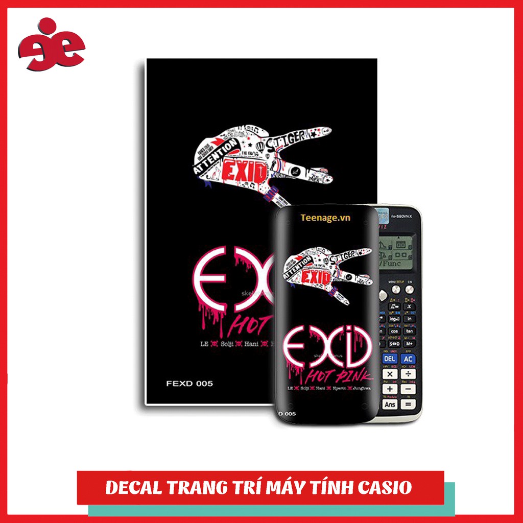 Decal trang trí máy tính Casio/Vinacal Fans EXID 005