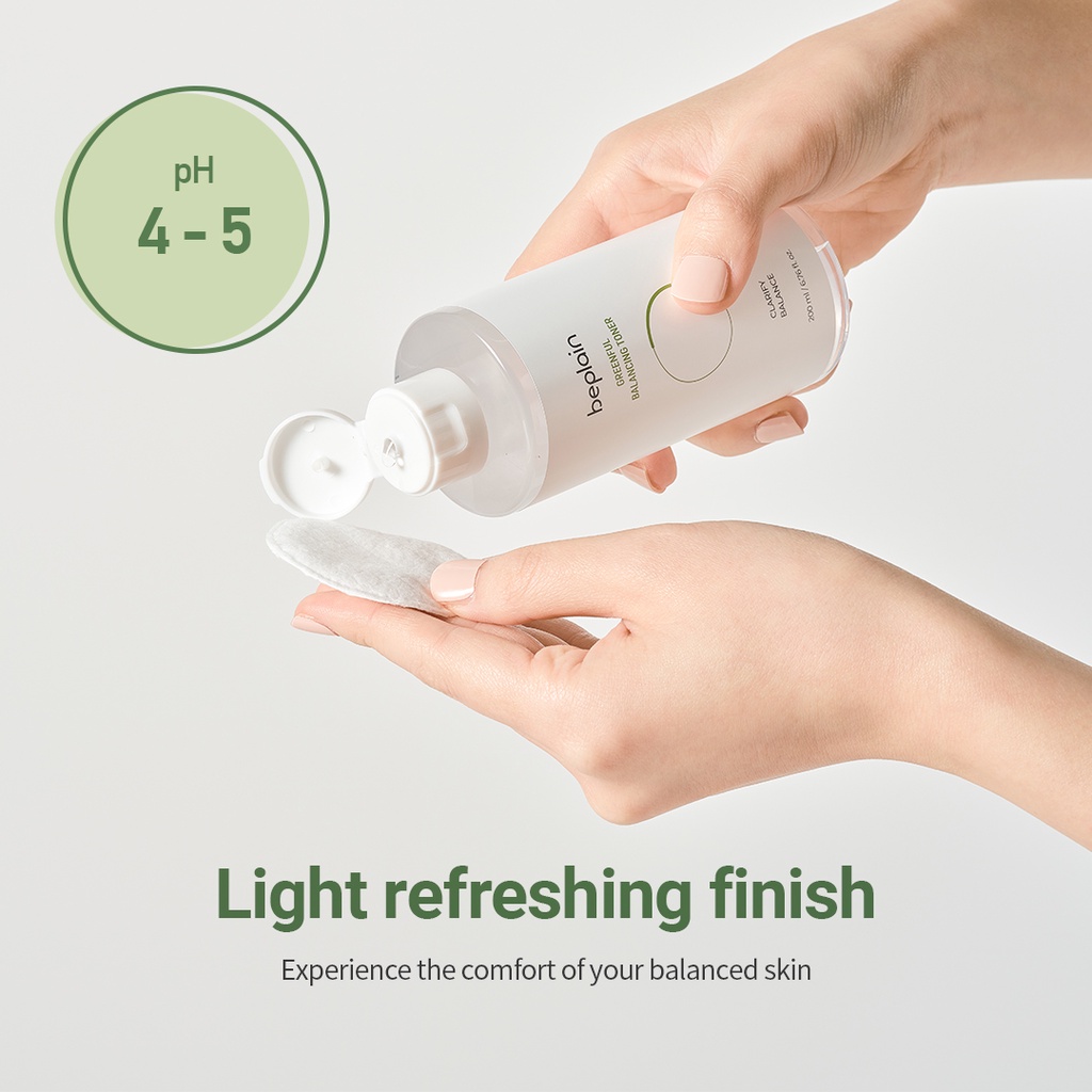 Toner Beplain Mung Bean Balancing chứa PHA làm sạch dịu nhẹ và cân bằng độ pH cho da 50mL