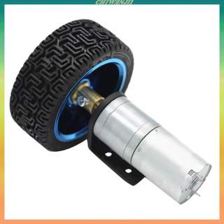 Động cơ điện dc bộ giảm tốc bánh răng dc có bánh xe cho xe thông minh 12v 1360rpm