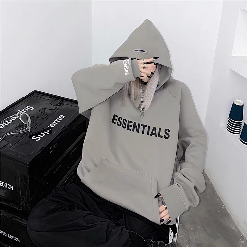 Áo nỉ hoodie Essentials In Decal siêu bền, đẹp , áo nỉ bông unisex nam nữ