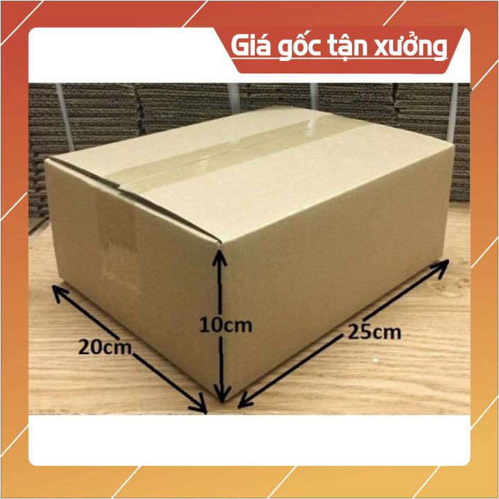 Thùng carton 25x20x10  đóng hàng,thùng giấy cod gói hàng, hộp bìa carton đóng hàng giá rẻ