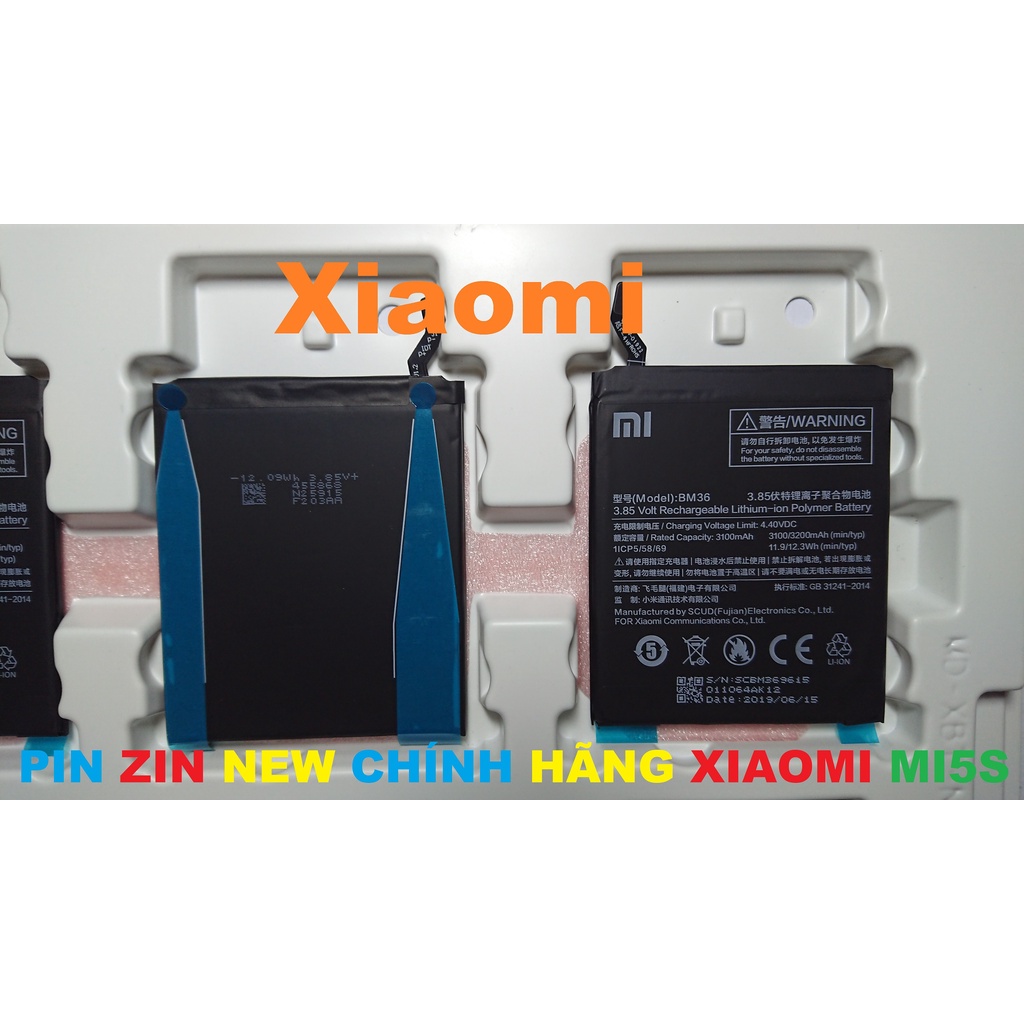 PIN ZIN NEW CHÍNH HÃNG CHO XIAOMI MI 5S-BM36