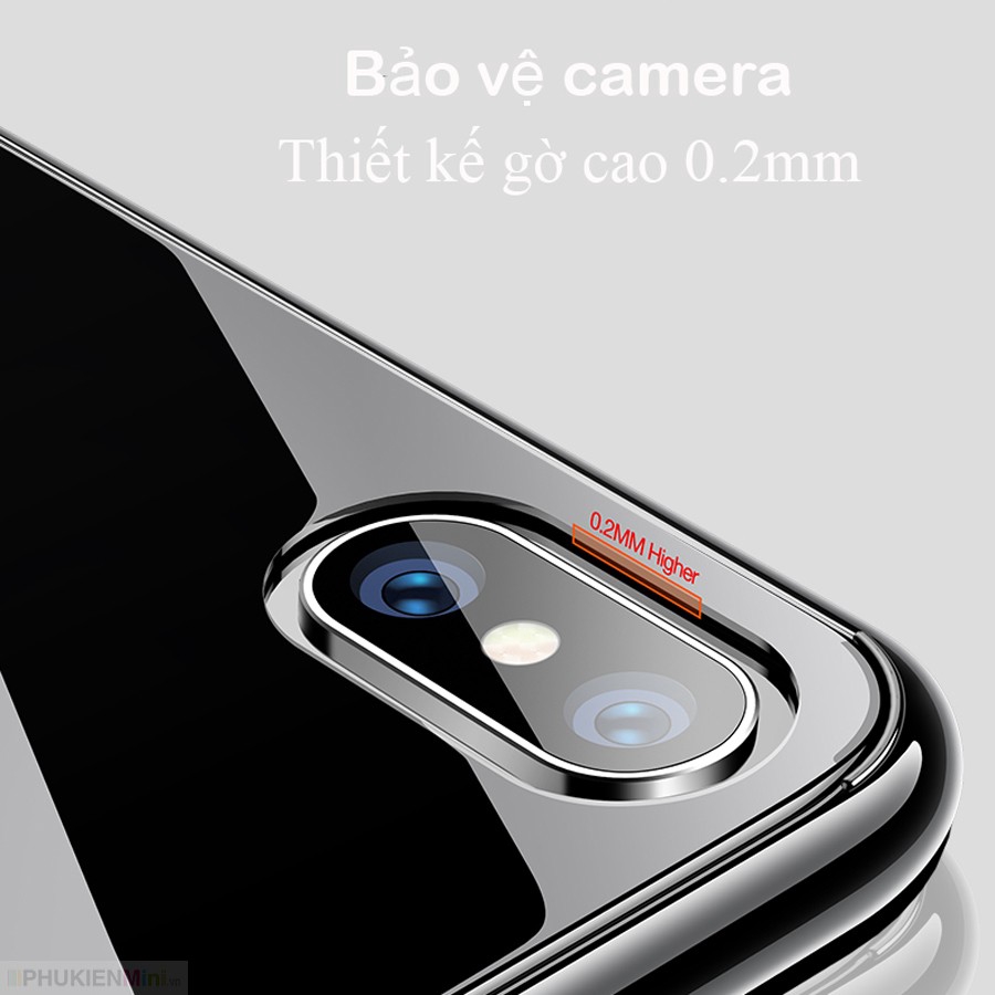 Ốp lưng Cafele trong suốt toàn bộ, lưng kính cường lực không ố vàng, viền máy dẻo cho iPhone XR 6.1