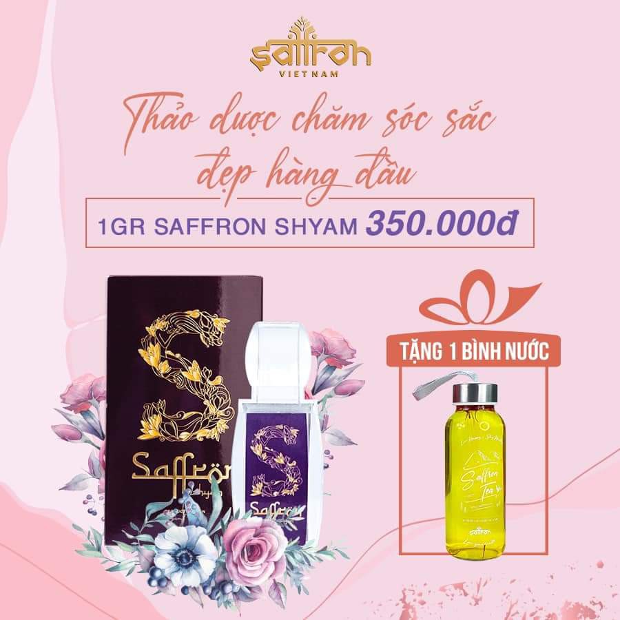 Hộp 01gr Nhụy Hoa Nghệ Tây Shyam Saffron Negin Thương Hiệu Bahraman Của Iran - Hạn Sử Dụng 2 Năm