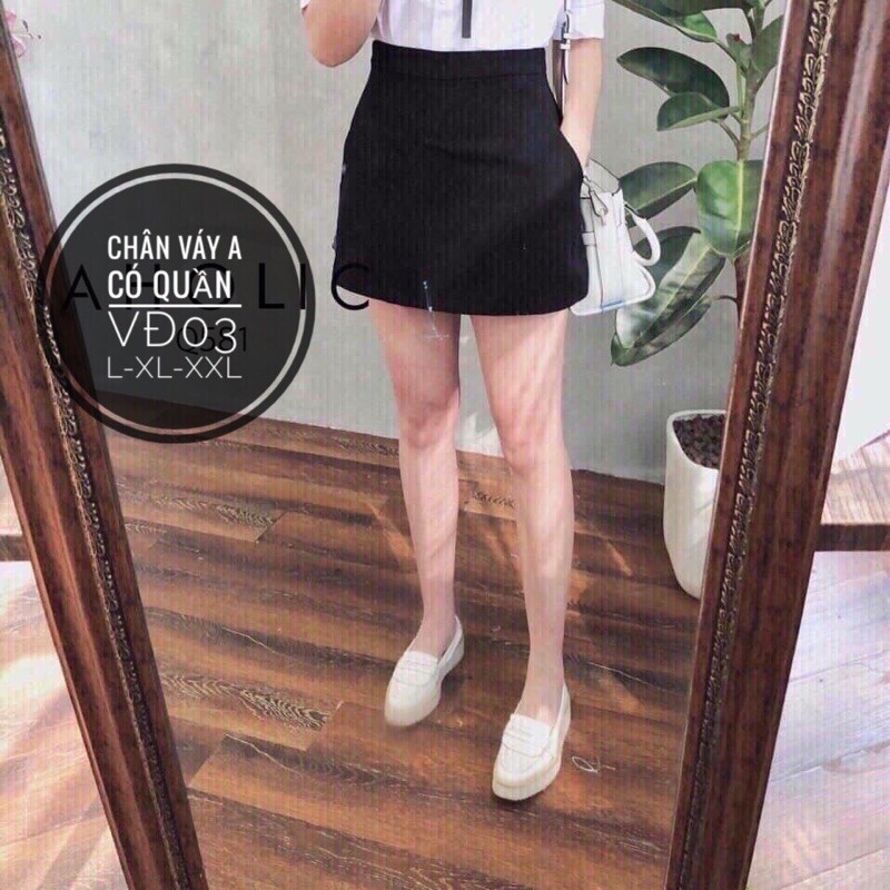 Chân váy A Bigsize size có quần (55-90kg)