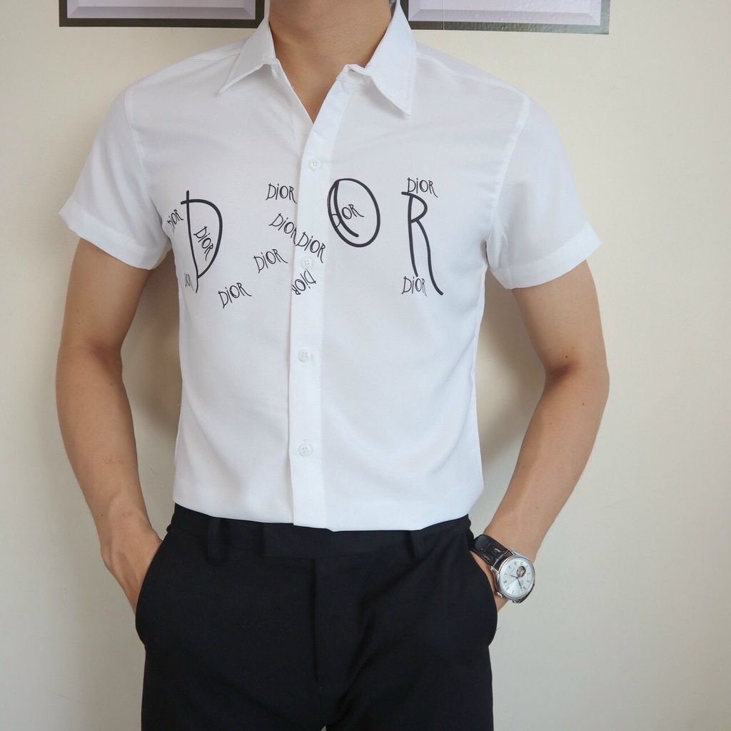 Áo Sơ Mi Nam Tay Ngắn In Chữ Kiểu Thời Trang HÌNH THẬT, CÓ VIDEO